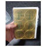 Wolpark 20pcs Gold Mirror Acrylic Cupcake Toppers Acrylic Engraved Cake Picks Cupcake Disc Happy Birthday Cake Decoration Circle Round Shape DIY Party Supplies