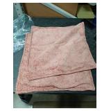 DEZENE Pack of 2 Dusty Pink Decorative Throw Pillow Covers 20x20 Cozy Soft Chenille Boho Accent Vintage Farmhouse Square Couch Pillow Covers for Home Decor Bed Sofa Living Room