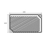 Lodge Reversible Cast Iron Grill/Griddle 9.5 x 16.75 Inch Pre-Seasoned Cooking Surface Flat & Ribbed Sides Use on Stove, Grill, or Campfire Made in the USA Heavy-Duty, Black