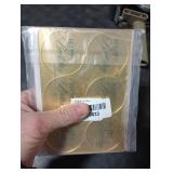 Wolpark 20pcs Gold Mirror Acrylic Cupcake Toppers Acrylic Engraved Cake Picks Cupcake Disc Happy Birthday Cake Decoration Circle Round Shape DIY Party Supplies