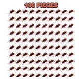 ArtCreativity 100 Pack of Fake Cockroaches - Pranks for Adults, Plastic Realistic Toy Roaches - Realistic Fake Bugs and Insects Prank Stuff for Kids - Scary Gag Gifts and Decor