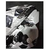 CYMYLAR 3pcs 26inch 3D Black White Explosion Star foil Balloon,Black White Foil Cone Starburst Balloons for Birthday Wedding New Year Party Event