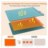 Food Warming Mat Rapid Full-Surface Heating, Silicone Electric Warming Tray with 6 Temperature Settings, 6 Hours Timer Auto Shut-Off Perfect Rollable Food Warmer for Parties, Buffets, Gatherings