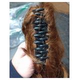 HEWEICSY Ponytail Extensions, 24 Long Wavy Synthetic Hairpieces, Brown