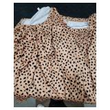 POSESHE Womens Plus Size Pajamas Sets Long Sleeve Sleepwear Ladies Soft Comfy Cute Ladies Pjs with Pockets,Khaki Leopard,4XL