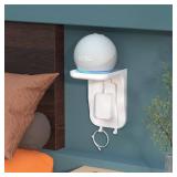 Suptek Wall Outlet Shelf 2 Pack,Home Wall Shelf Organizer for Outlets,Perfect for Bathroom, Kitchen, Bedrooms,Hold Cell Phone,Speaker up to 20lbs,With Cable Management and Detachable Hooks,White(S3W2)