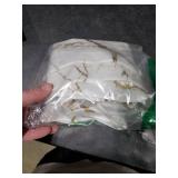 misaya Rectangle Vinyl Flannel Backed Tablecloth, Elastic Waterproof Fitted Table Cover, Plastic Table Cloth Fit 4 Foot Folding Tables for Picnic, Camping, Outdoor (White Gold Marble, 24x48 inch)