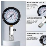 Clatoon 8pcs Petrol Engine Cylinder Compression Tester Kit, Small Engine Compression Tester Automotive Tool Gauge 0-300PSI for Testing Car Motorcycle Outboard Motor Snowmobile Chainsaw