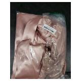 TURSTIN 4 Packs Rose Gold Satin Tablecloth 102 x 58 Inch Overlay Satin Table Cover Rectangle Bright Silk Tablecloth Smooth Fabric Table Decoration for Wedding Banquet Party Events