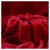 Cobedzy 2 Yard Stretch Velvet Fabric Red - 60 Inch Wide Stretchy Velvet Cloth, 90% Polyester 10% Spandex Velvet Fabric for DIY Sewing, Upholstery, Apparel, Craft