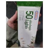 PREXTEX 50 Count Clear Christmas Tree Lights - 10 ft Warm White String Lights with Green Wire - Indoor and Outdoor Mini Light for Christmas, Holiday Decorations, Trees, Fences, Patios and More