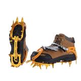 BRS-S3 Ultralight 14 Teeth Aluminium Alloy Bundled Crampons Ice Gripper Outdoor Ice Climbing Kits Crampons for Footwear (Golden)