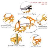 BRS-S3 Ultralight 14 Teeth Aluminium Alloy Bundled Crampons Ice Gripper Outdoor Ice Climbing Kits Crampons for Footwear (Golden)