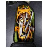 BRS-S3 Ultralight 14 Teeth Aluminium Alloy Bundled Crampons Ice Gripper Outdoor Ice Climbing Kits Crampons for Footwear (Golden)