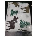 Great Bay Home Rustic Lodge Reversible Reversible Quilt Set With Shams (King  Moose - Chocolate)