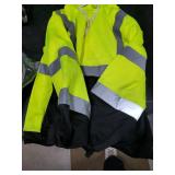 Uno Mejor High Visibility Reflective Hoodie for Men Class 3 Hi Vis Sweatshirts for Men, Reflective Hoodies Safety, Surveyors, Construction, Meet Ansi, Yellow-TTWY 2X-Large