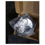 DAYGOS Outdoor Padlock for Storage Unit, Waterproof Stainless Steel Disc Lock with Rubber Bumper for Sheds,Gate and Fence, Heavy Duty Discus Keyed Pad Lock (3/8-Inch Shackle)