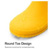 DREAM PAIRS Kids Rain Boots Boys Girls Lightweight Boots Waterproof Easy-on Outdoor Playing Rain Boot Unisex-Child,Size 4 Big Kid,Yellow,SDRB2401K