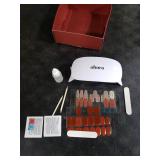 ohora Semi Cured Gel Nail Strips 2025 Christmas Set N Red Chrome & N Joy - Works with Any Lamps, Salon-Quality, Long Lasting, Easy to Apply & Remove