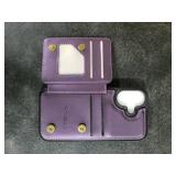 Vinich for iPhone 16 Wallet Case with Card Holder, RFID Blocking Credit Slots Kickstand Shockproof Phone Cover Fit for iPhone 16 6.1 Purple