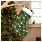 Navuxu Christmas Football Baseball Printed Personalized Christmas Stocking Large 18