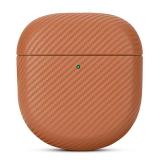 Haobobro Leather Case - for Bose QuietComfort Ultra 2 (2025), QuietComfort Ultra Earbuds (2023) and Bose Quiet Comfort Earbuds II Case (2022) - Leather Cover with Carbon Fibre Texture - Brown