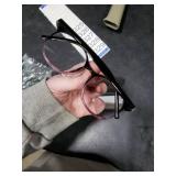 LifeArt Blue Light Blocking Glasses, Anti Eyestrain, Computer Reading Glasses with Spring Hinge, Gaming Glasses, TV Glasses for Women Men, Anti Glare (Black Purple, No Magnification)