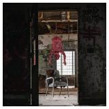 SUNREEK Halloween Bloody Half Body, 29 inch Latex Skinned Half Body with Hanging Bag for Haunted House Halloween Party Indoor Outdoor Decoration