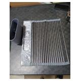 LEMIKKLE Roll Up Dish Drying Rack 17 x 15 Over The Sink Dish Drying Rack, Multi-Purpose Kitchen Rolling Dish Drainer Foldable SUS 304 Stainless Steel Dish Drying Rack