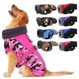 IECOii Extra Warm Dog Coat - Reflective Adjustable Jacket With Buckle Fleece Turtleneck for Cold Weather - Soft Winter Coat for Small Medium Extra Large Dogs
