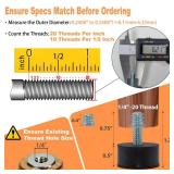 NEWBYTEK 1/4-20 Rubber Adjustable Furniture Leveler 8 Pack Leveling Feet Screws in Threaded, Feet Levelers Screw On Furniture Glide Leveling for Table, Chair, Furniture Legs