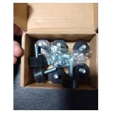 NEWBYTEK 1/4-20 Rubber Adjustable Furniture Leveler 8 Pack Leveling Feet Screws in Threaded, Feet Levelers Screw On Furniture Glide Leveling for Table, Chair, Furniture Legs