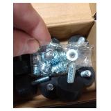 NEWBYTEK 1/4-20 Rubber Adjustable Furniture Leveler 8 Pack Leveling Feet Screws in Threaded, Feet Levelers Screw On Furniture Glide Leveling for Table, Chair, Furniture Legs