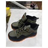 AUVYI Waterproof Steel Toe Work Boots for Men - Wide Toe Comfortable Non Slip Safety Shoes Durable Leather Industrial & Construction Boots 10.5