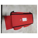 ZOBER Gift Wrapping Paper Organizer Storage - 40 Gift Wrap Storage Containers with Interior Pockets for Bows, Tags & Ribbons - Wrapping Paper Holder, 600D Oxford, Fits 24 Standard Rolls, Red/Black