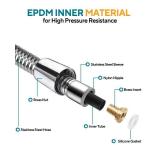 OIETON Flexible Stainless Steel Handheld 39 Inches Shower Hose, Brass Connectors, Durable and Flexible