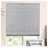 LazBlinds No Tools No Drill Cordless Roman Shades for Windows, 34.5 W x 60 H, Gray