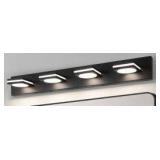 OKELI 4-Light LED Bathroom Vanity Light Fixture, Black