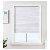 Joydeco No Tools No Drill Window Blinds for Indoor Windows, White, 49 W x 64 H
