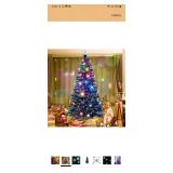 Juegoal 7 ft Pre-Lit Optical Fiber Christmas Artificial Tree, with LED RGB Color Changing Led Lights,
