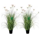 Artificial Tall Grass with Pink Cosmos Flowers, Approximately 57in Tall