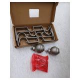 KAMANINA 1 Inch Double Curtain Rods for Windows 72 to 144 Inches, Antique Silver