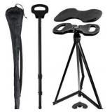 ALEVMOOM Walking Cane with Seat Folding