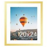 Gold 20x24 Picture Frame with Mat