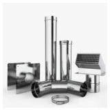 3-inch Horizontal Stainless Steel Vent Pipe Kit