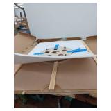 Wooden Puzzle Table with Storage Drawers