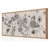 Large Framed Kitchen Sketch Wall Art