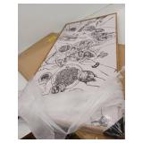 Large Framed Kitchen Sketch Wall Art