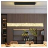 Modern Crystal Linear Chandelier 40 inch