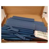 Navy Blue Folding Adirondack Chair with Cup Holders